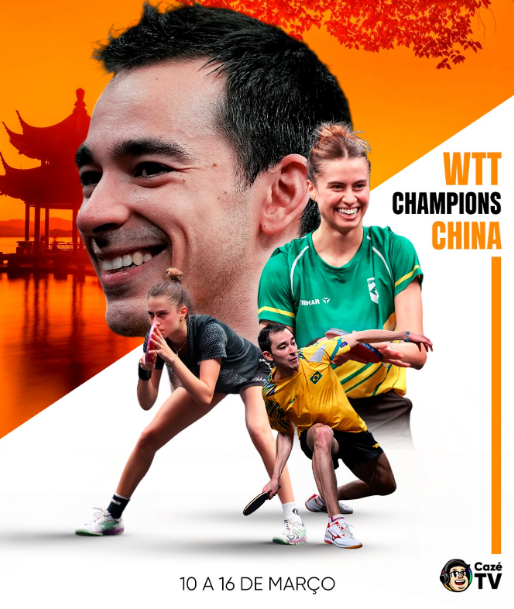 Começa Hoje às 23h o WTT Champions Chongqing 2025 na CazéTV